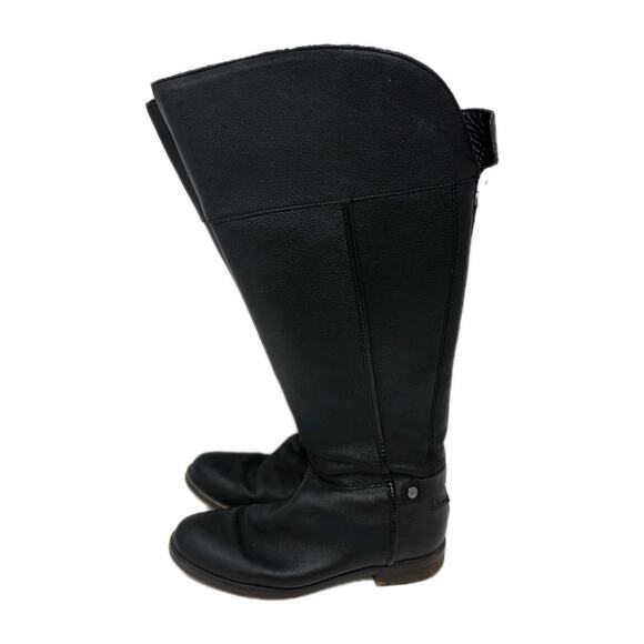 Franco Sarto Women's Christine Black Knee High Boots Size 8 M Wide Calf Leather - Picture 3 of 12